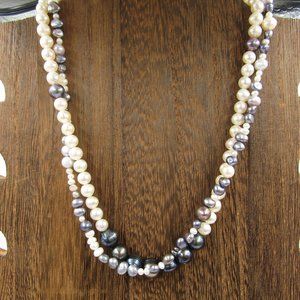 16" Multiple Strings Pearl Necklace Vintage